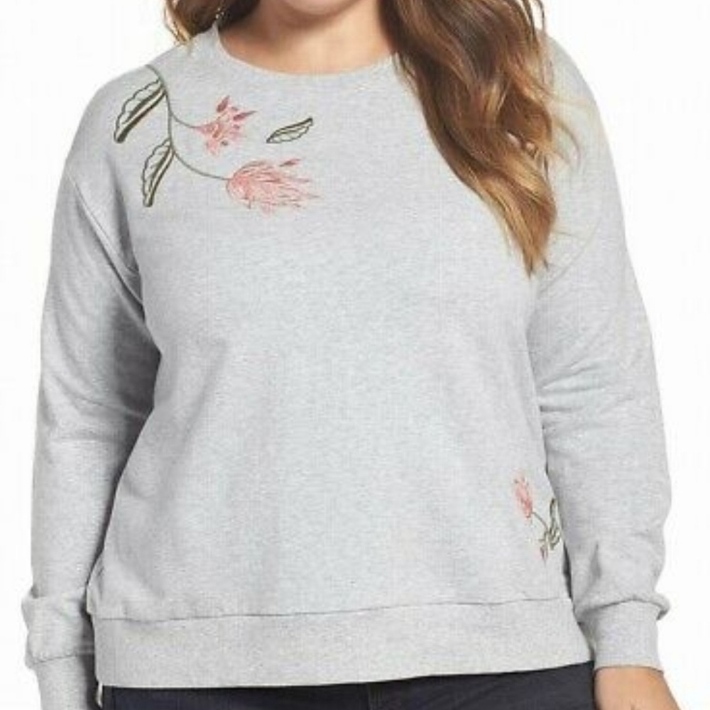 Vince Camuto Embroidered Pullover Sweater